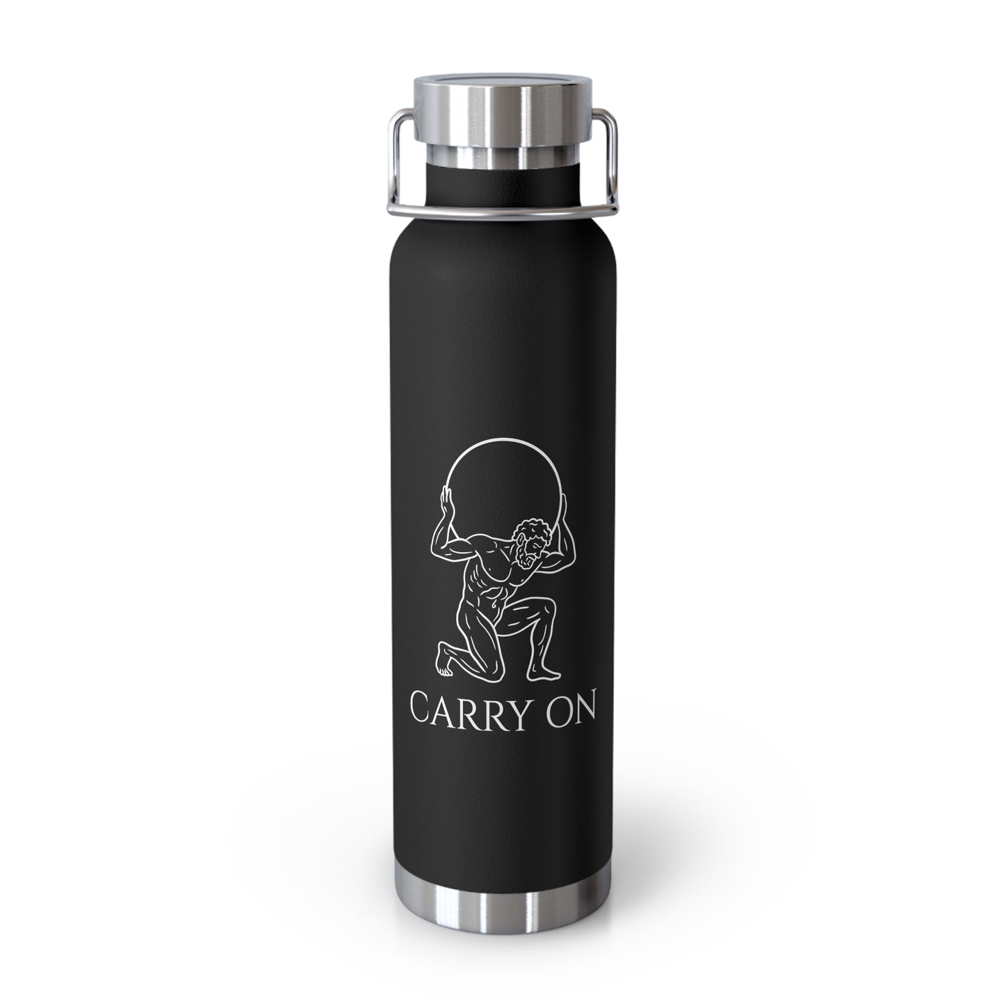 Copy of Insulated Bottle - Premium Atlas Sisyphus Motivational Design Workout Travel 22oz, Gym , Fitness, Outdoor Water Bottle, Exercise