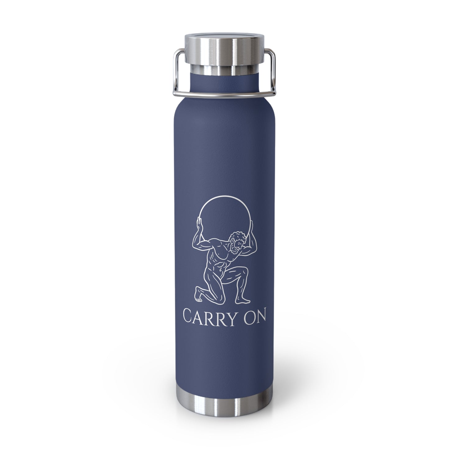 Copy of Insulated Bottle - Premium Atlas Sisyphus Motivational Design Workout Travel 22oz, Gym , Fitness, Outdoor Water Bottle, Exercise
