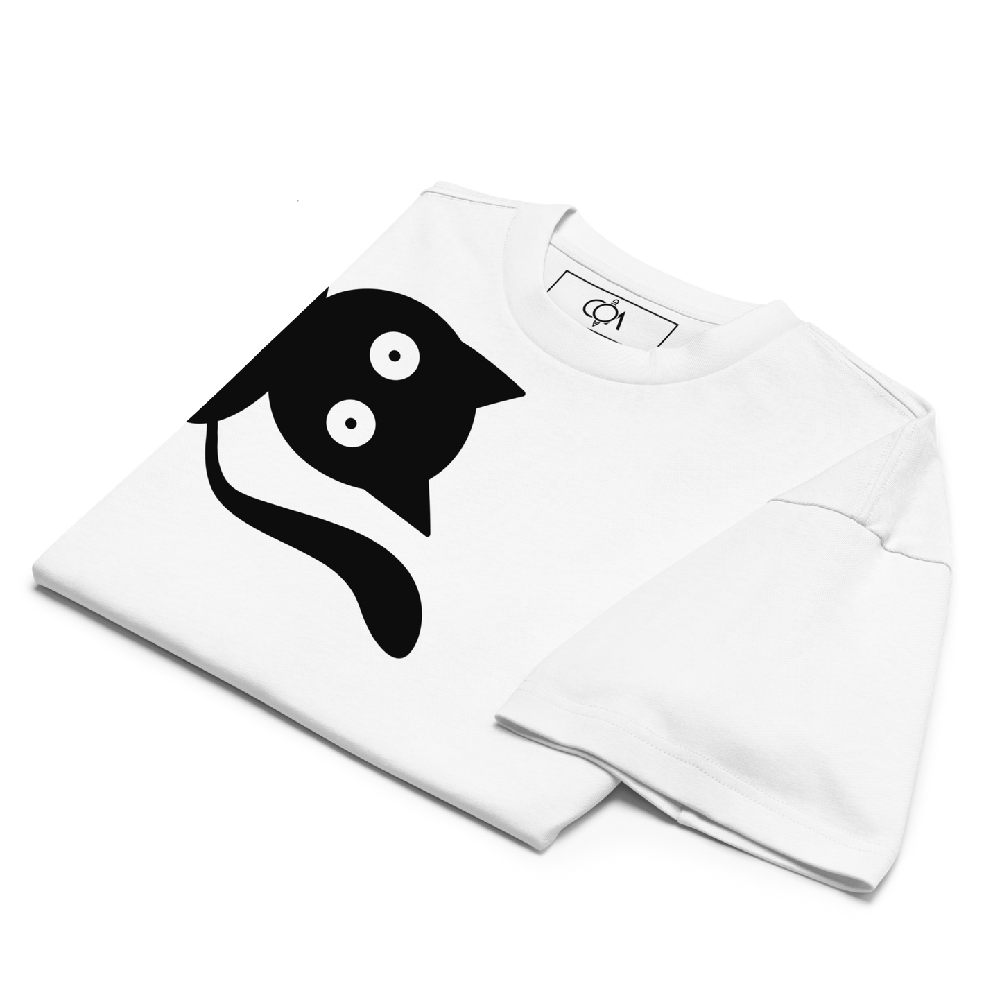 Minimalist Cat Oversized T-Shirt – Premium Heavyweight Cotton Streetwear