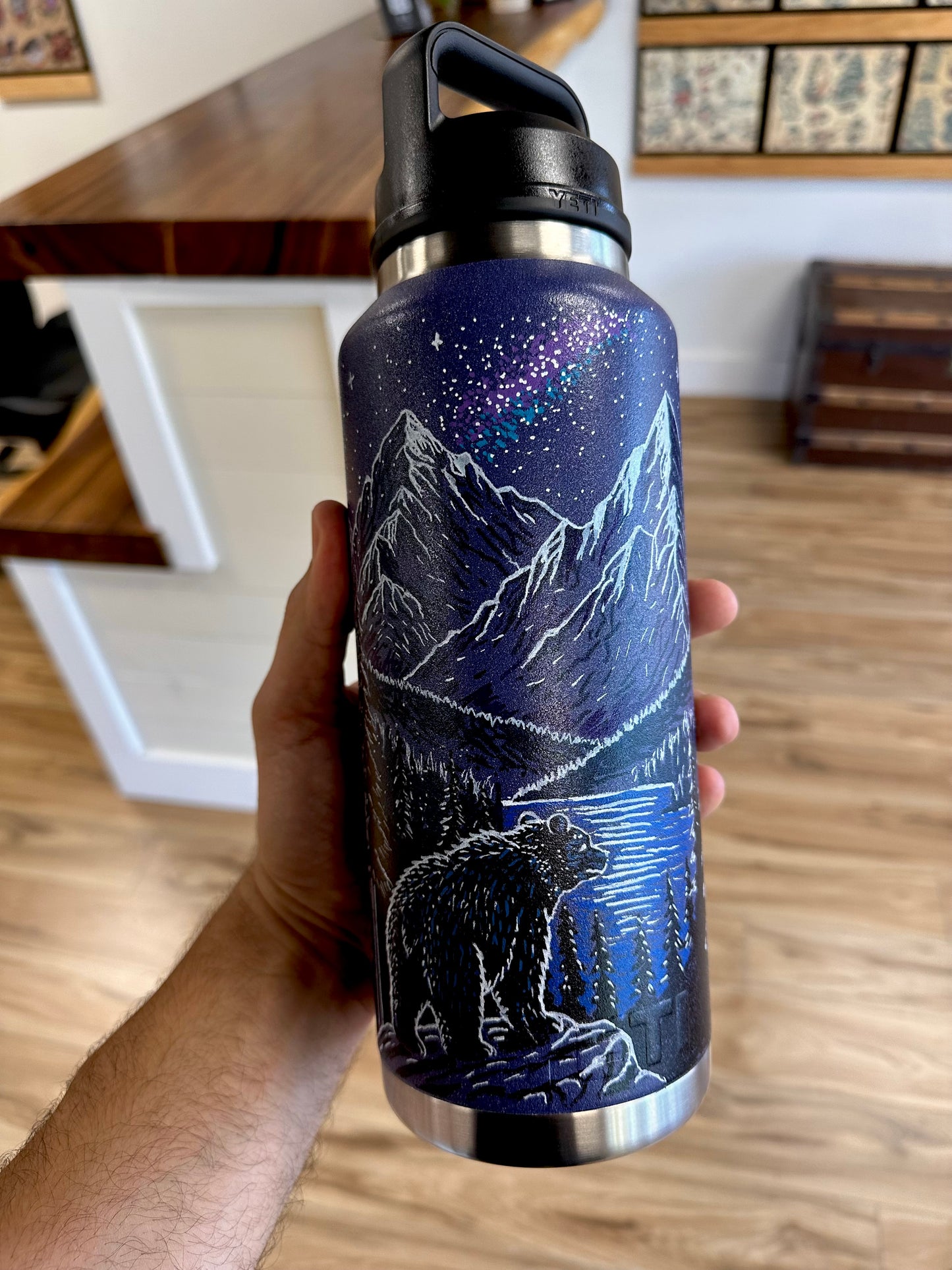 Northern Night — Hand-Painted Bear Yeti