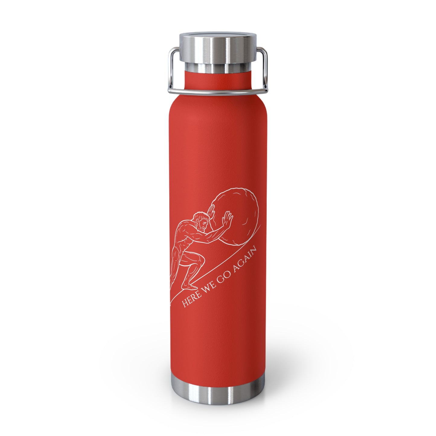 Insulated Bottle -  Premium Stoic Sisyphus Motivational Design Workout Travel 22oz, Gym , Fitness, Outdoor Water Bottle, Exercise Hydration