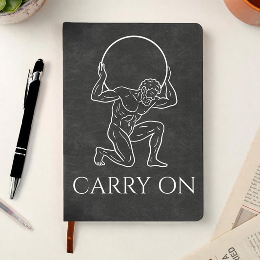 Stoic Journal - Atlas Greek Mythology Hardcover Notebook - Self Improvement Planner