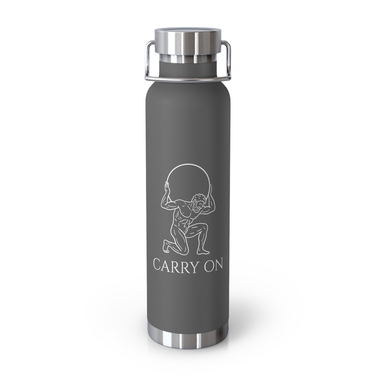 Copy of Insulated Bottle -  Premium Atlas Sisyphus Motivational Design Workout Travel 22oz, Gym , Fitness, Outdoor Water Bottle, Exercise
