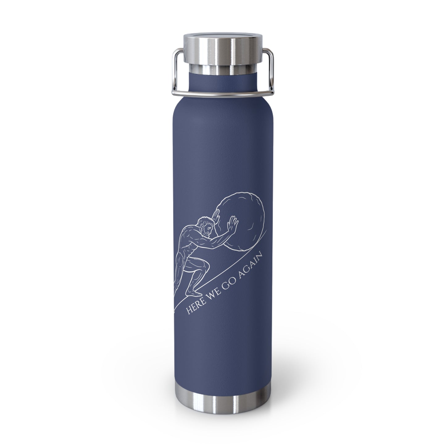 Insulated Bottle -  Premium Stoic Sisyphus Motivational Design Workout Travel 22oz, Gym , Fitness, Outdoor Water Bottle, Exercise Hydration