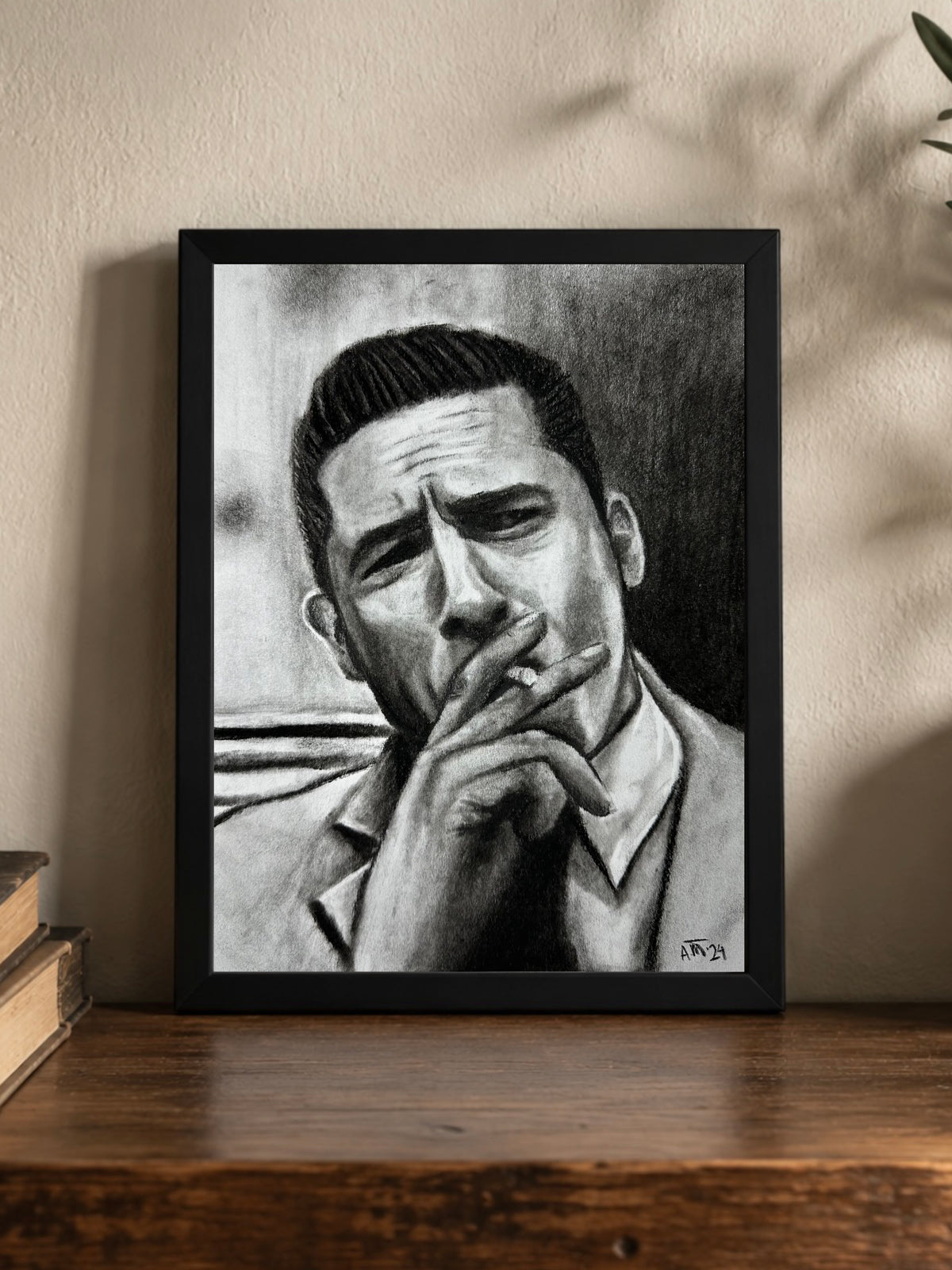 Tom Hardy – Legend – Original Charcoal Drawing 9 × 12
