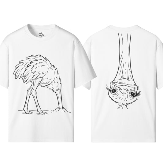 Head in the Sand – Two-Sided Ostrich T-Shirt - 100% Heavy Cotton