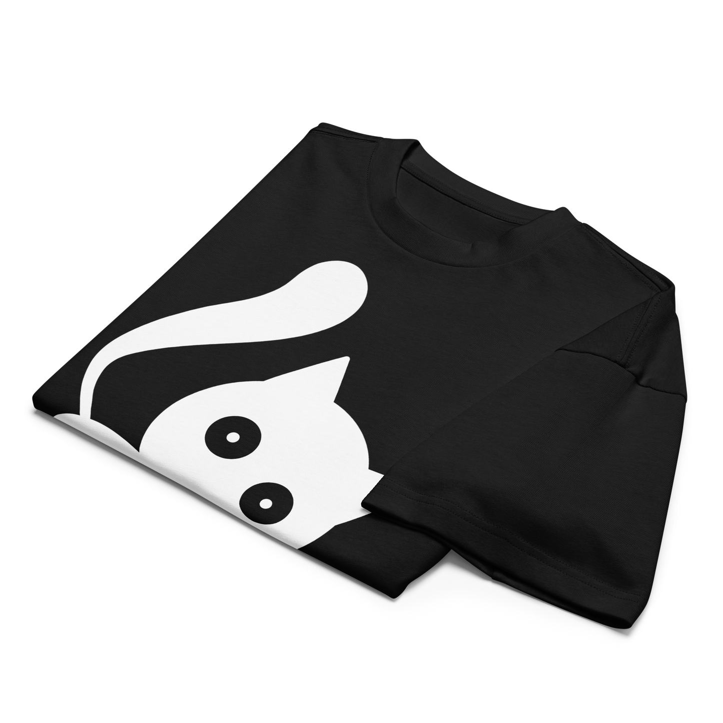 Minimalist Cat Oversized T-Shirt – Premium Heavyweight Cotton Streetwear