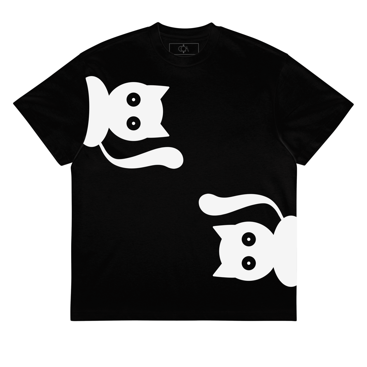 Minimalist Cat Oversized T-Shirt – Premium Heavyweight Cotton Streetwear