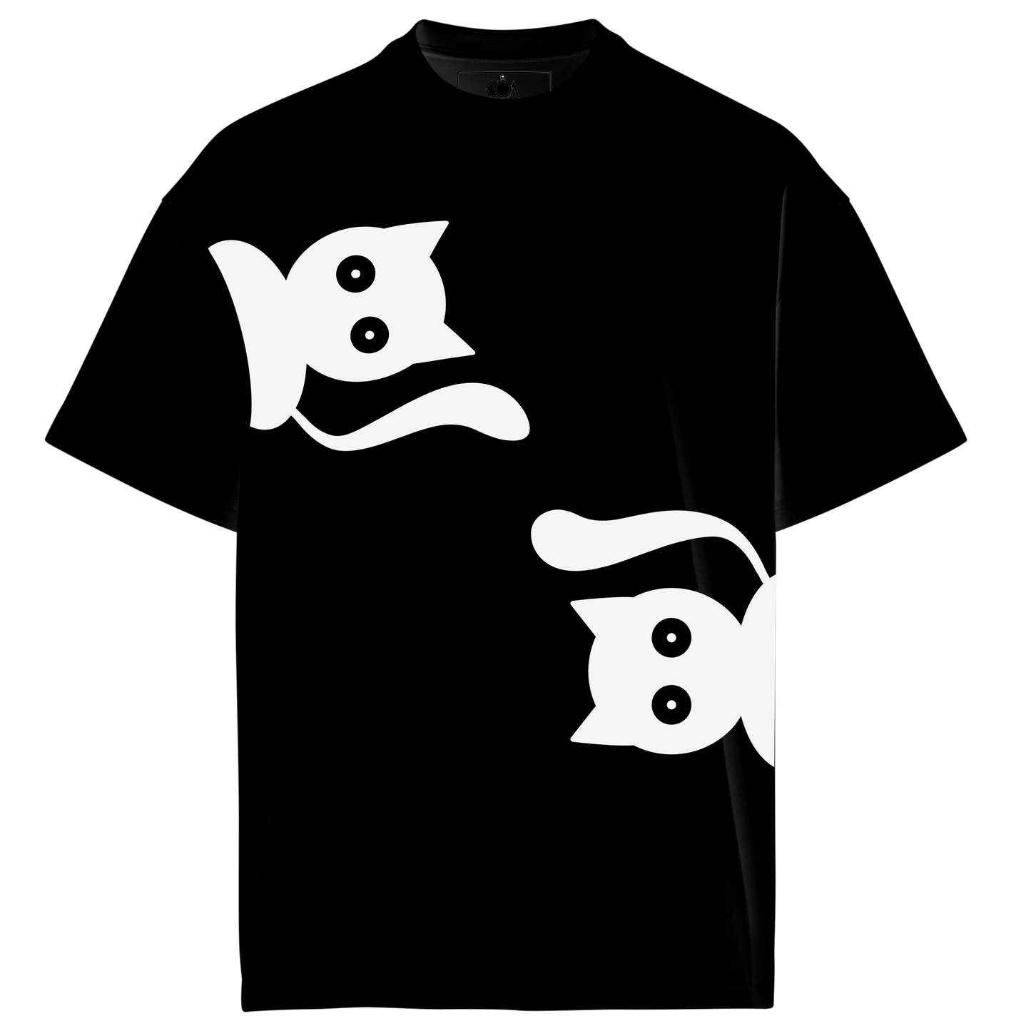 Minimalist Cat Oversized T-Shirt – Premium Heavyweight Cotton Streetwear