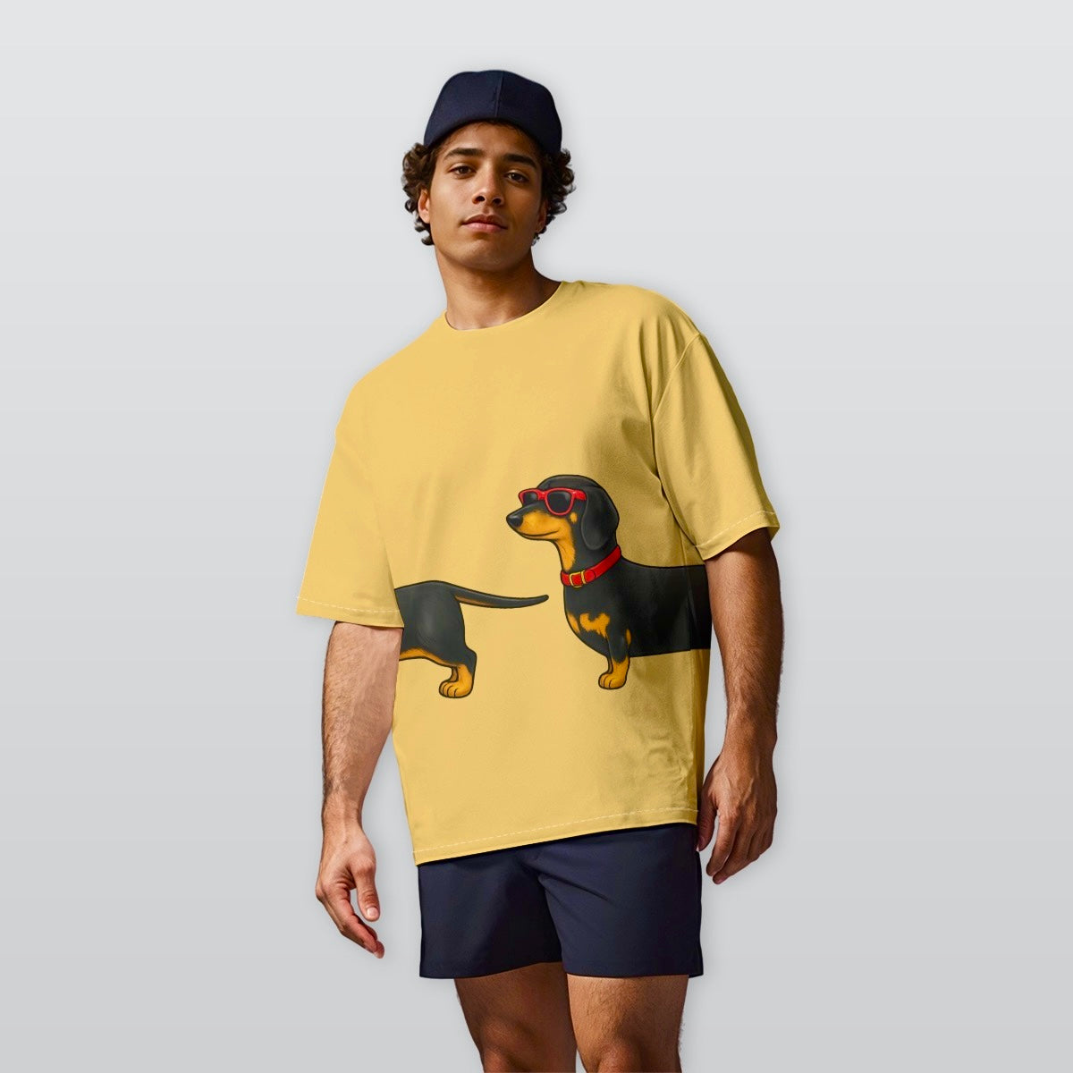 Cool Dachshund All-Over Print  T-Shirt  |230GSM Cotton